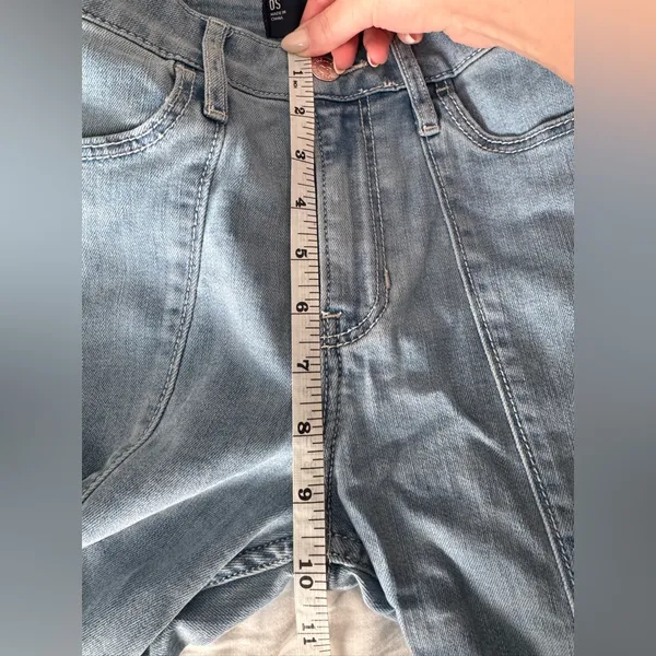 Hollister High Rise Flare Split Hem Medium Wash Jeans Y2K Women’s Size 24 L 29 - Image 11