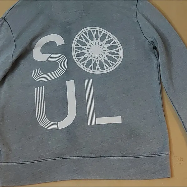SoulCycle Spellout Gray/White Hoodie S Athleisure Sportswear Activewear Casual - Image 8