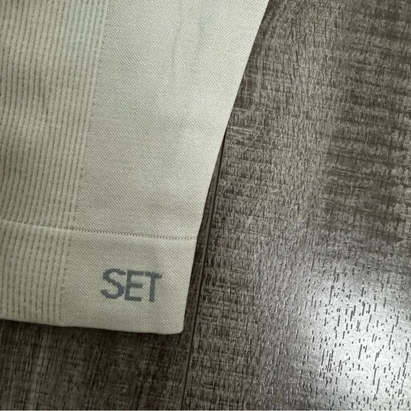 SET Active Seamless Leggings Light Oatmeal Beige Size Small - Image 5
