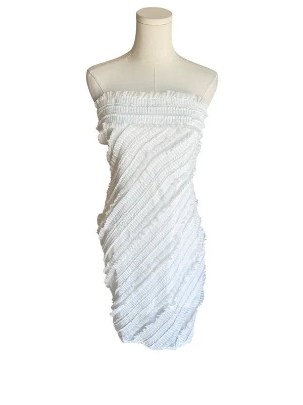 Endless Rose x Anthropologie - NWT Strapless Textured Mini Dress Bridal Sz S - Image 3