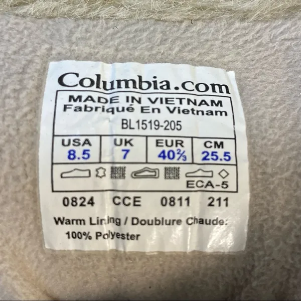 Columbia SNOW BOOTS FUR LINED GOOD PRE-owned Condition Size 8 1/2 Refer to pics - Image 6