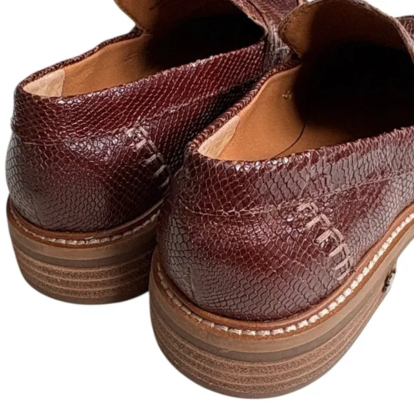 EUC Lucky Brand Leather Salima Loafers Brown Size 6 - Image 6