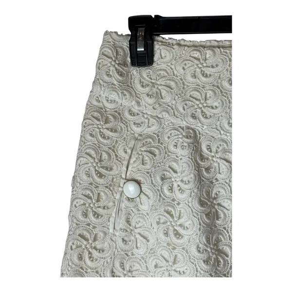 Leifsdottir Anthropologie Skirt Women 4‎ White Lace Crochet A Line Mini Boho - Image 3