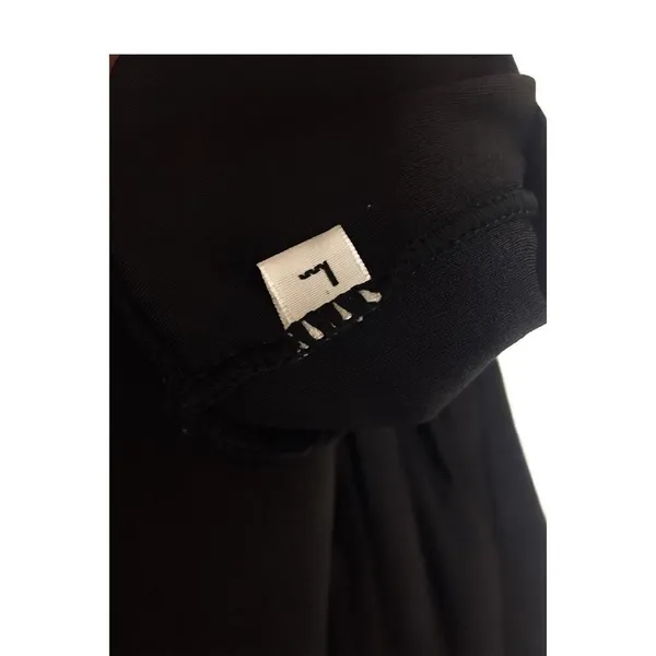 Black Active Fitted Long Sleeve Top | Size L | High Collar Layering Shirt - Image 4