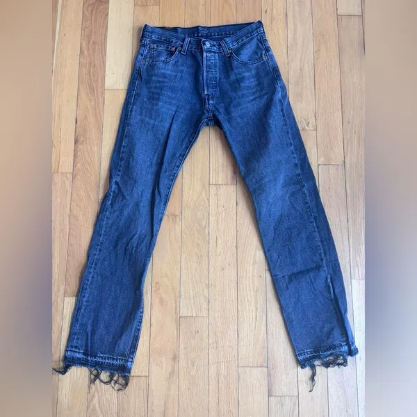 Levi's Black 501 high-rise straight-leg denim jeans - Image 4