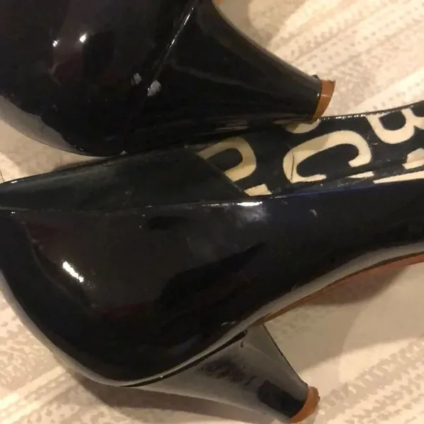 Marc by Marc Jacobs Black Patent Peep Toe Heels, Size 40 - Image 8