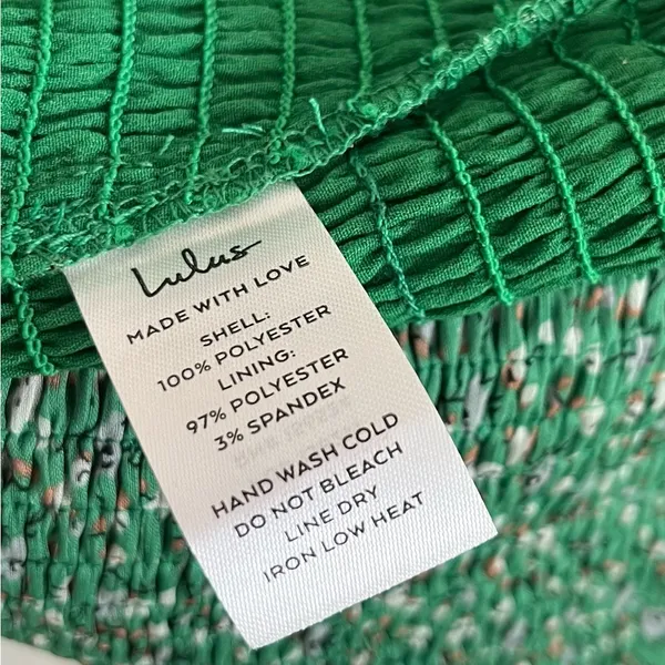 LULUS Green Long Sleeve Cropped Top Blouse Size L NWT - Image 7