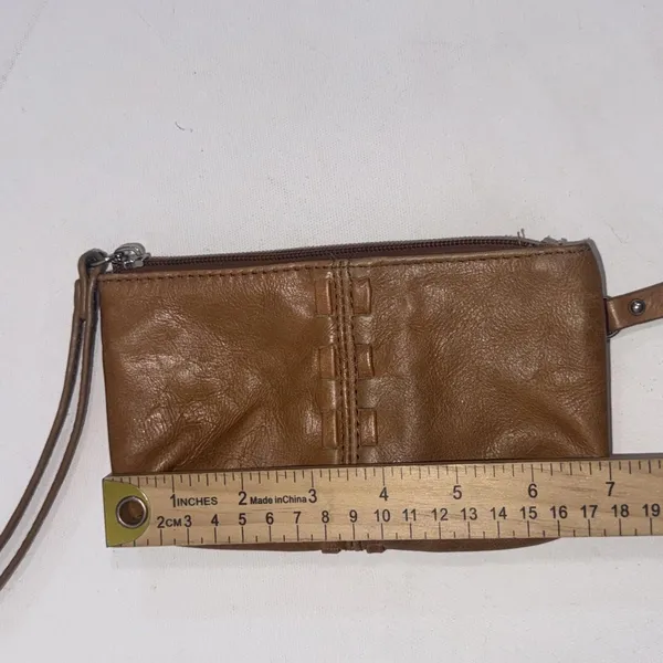 Boho‎ Hippie Equestrian Brown Leather Mini Wristlet Wallet Coin Pouch - Image 13