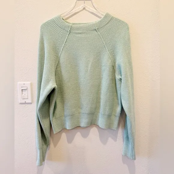 FREE PEOPLE Too Good Pullover in‎ Mint Green Mockneck - Image 6
