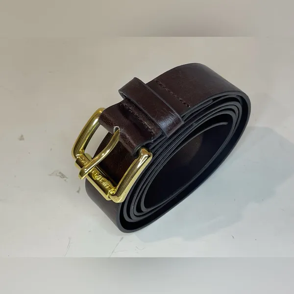 Michael Kors Women’s Dark Brown Belt with Gold Buckle‎ Size XL - Image 2