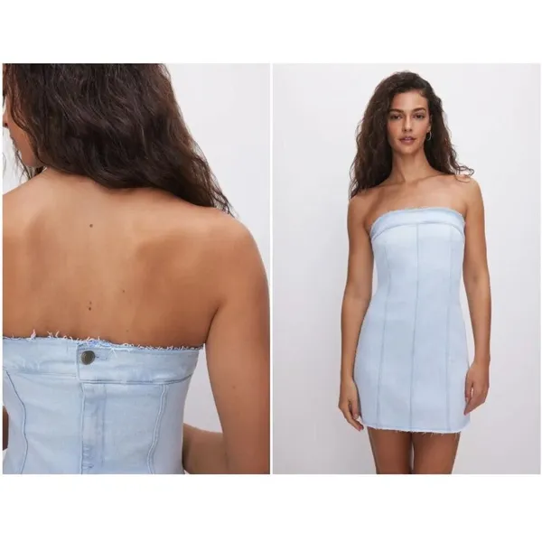 Good American Tube Dress in Indigo453 1 Small Womens Denim Jean Mini - Image 8