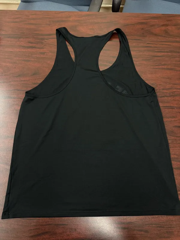 PINK Victoria’s Secret Black Racerback Tailgating Tank Top Size Large - Image 3