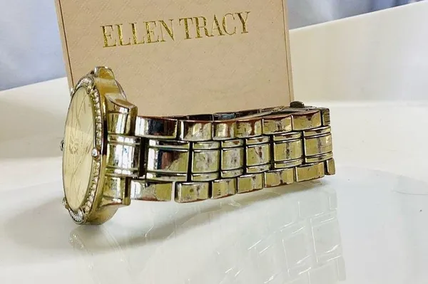 Ellen Tracy™️ Gold Tone Watch with Rhinestones - Image 3