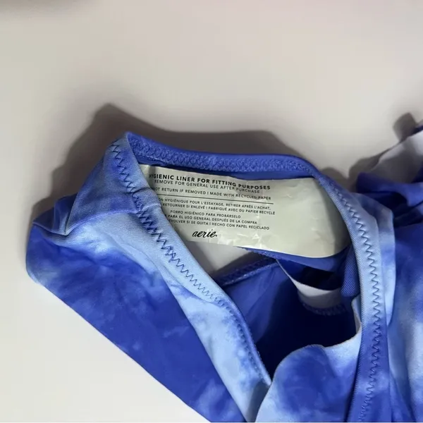 Aerie • NWT Blue Tie-Dye Cheekiest Ruffle Women's Swim Bottom - Image 6