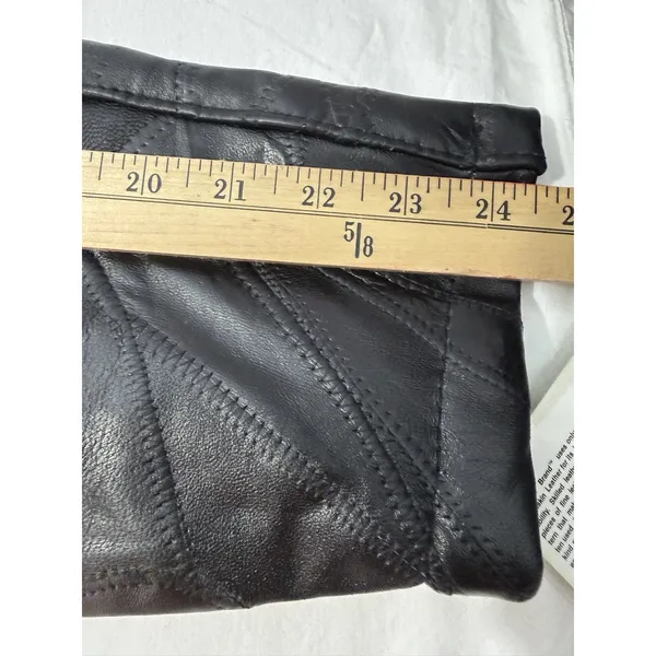 Vintage Maxam Women’s Black Lambskin Leather Jacket Italian Mosaic Size M NWT - Image 10