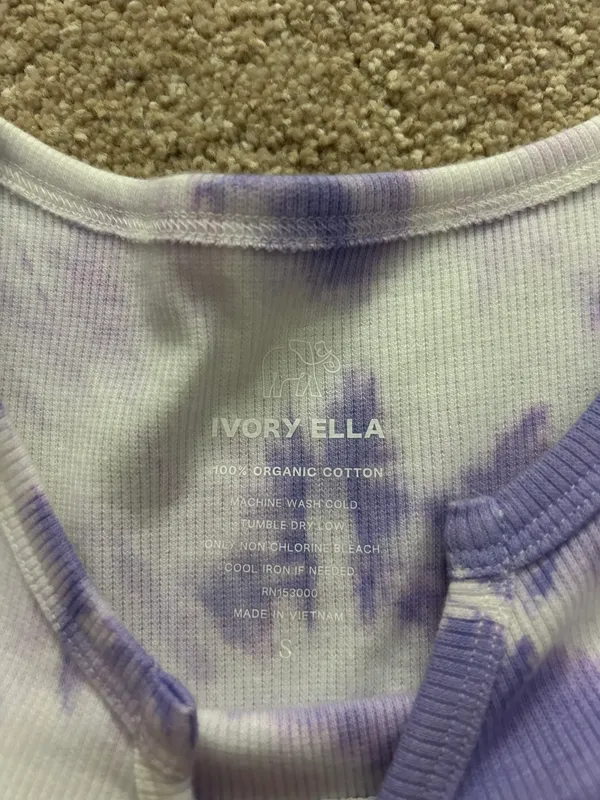 tye-dye notched top - Image 3