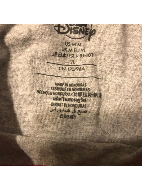 Disney Minnie Mouse Grey Red Short Sleeve Tee M (19” PTP) - Image 3