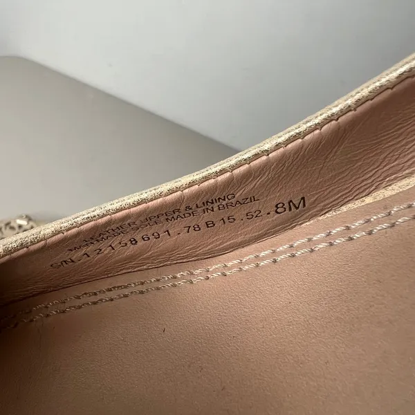 Tory Burch Metallic Leather Wedge Size 8 - Image 7