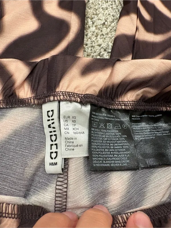 H&M Divided Brown and Pink Zebra-Print Pull-On Pants - Image 5