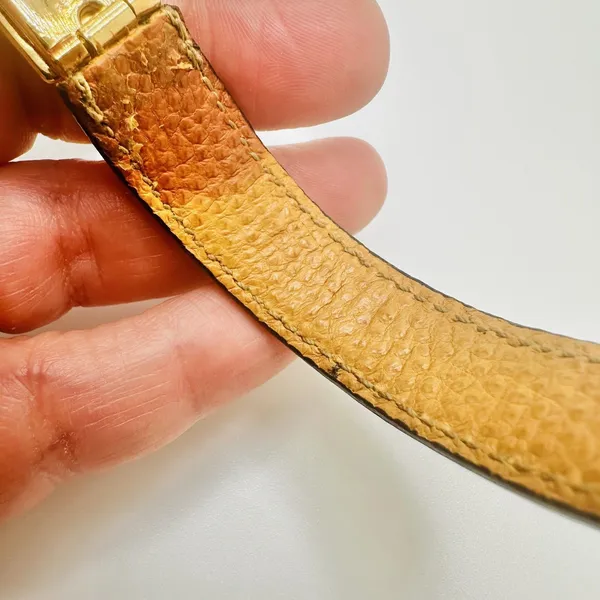 Gucci Brown Gold Belt Motif Leather Fashion Bracelet Jewelry Italian Designer - Image 9