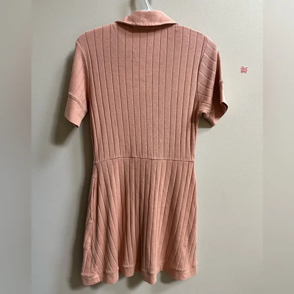 NEW Free People Beach New Afternoon Ribbed 100% Cotton Mini Dress Rose Women’s S - Image 9