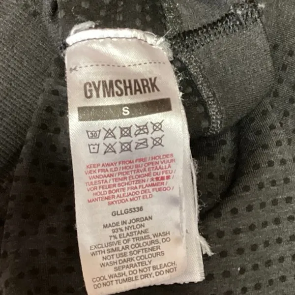 Gymshark Black Mid Rise Logo Stretch Ankle Workout Yoga Athletic Leggings Size S - Image 5