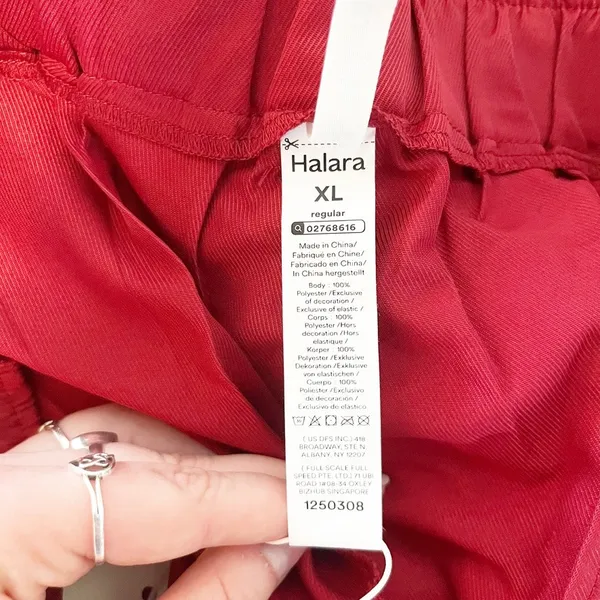 Halara Mid Rise Casual Jogger Pants with Pockets Russet Brown Red Maroon XL - Image 3