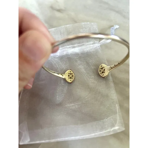 Kendra Scott Pink Stone & Clear Rhinestone Silver Bangle - Image 6