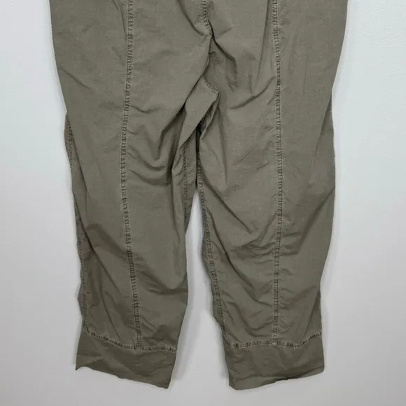 James Perse Utility Pant Large Green Cropped Drawstring Waist Casual Relaxed Fit - Image 8
