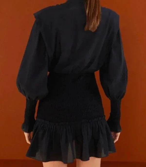 Farm Rio Black Heart Neckline Mini Dress - Image 3