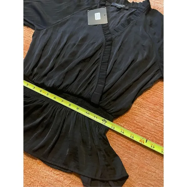NWT MARC NEW YORK Andrew Marc Black Blouse M - Image 4