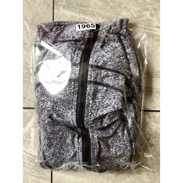 Lululemon Define Jacket Size 10 Black White Space Dye Full Zip Yoga Running Coat - Image 8
