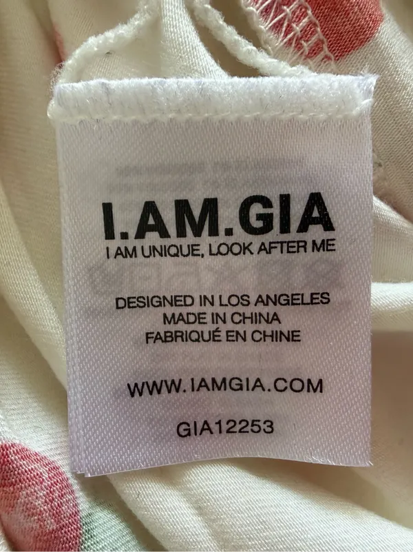 I AM GIA Cherry On Top Track Pant Off White Large NWT IN PACKAGE - Image 12