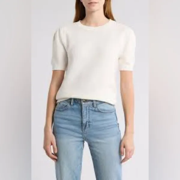 Melrose and Market‎ Cream Crew Neck Sweater with Plush Texture NWOT Size XL - Image 7