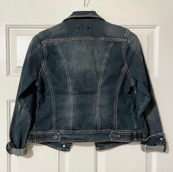 Earl Jean Medium Wash Blue Denim Jean Jacket Size XS - Image 5