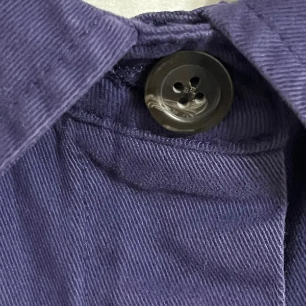 Zara Womens Blue Workwear Shop Coat Utility Longline Jacket Size Small‎ Indigo - Image 4