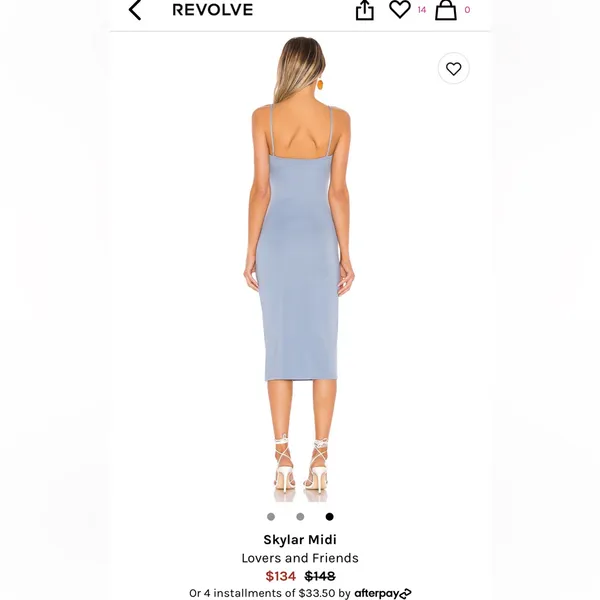 Lovers + Friends Skylar Midi Dress in Blue - Image 2