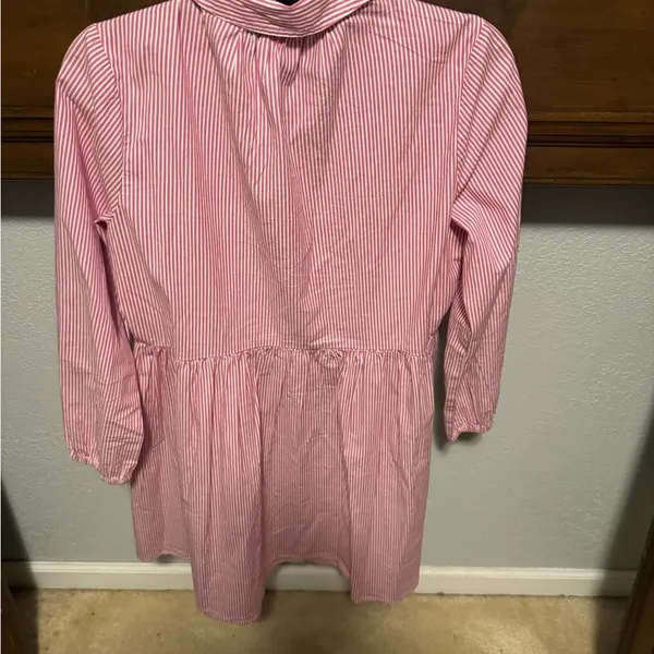 J. Crew Pink Striped Long Sleeve Dress - Image 2