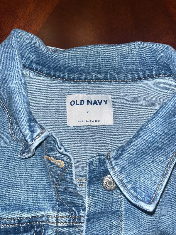 Old Navy Light Wash Denim Trucker Jacket | Size XL - Image 5
