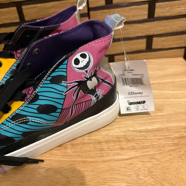 Ground Up Disney Nightmare Before Christmas High Top Lace Up Sneakers‎ Size 9 - Image 5