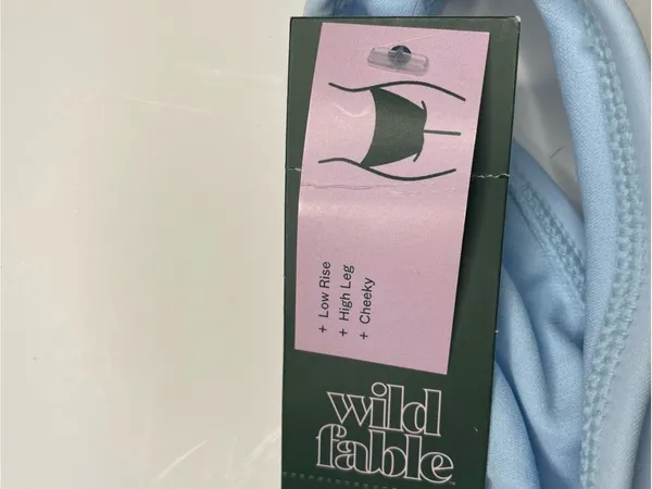 Wild Fable Light Blue Low Rise High Leg Cheeky Swim Bottoms Womens Size Large L - Image 4