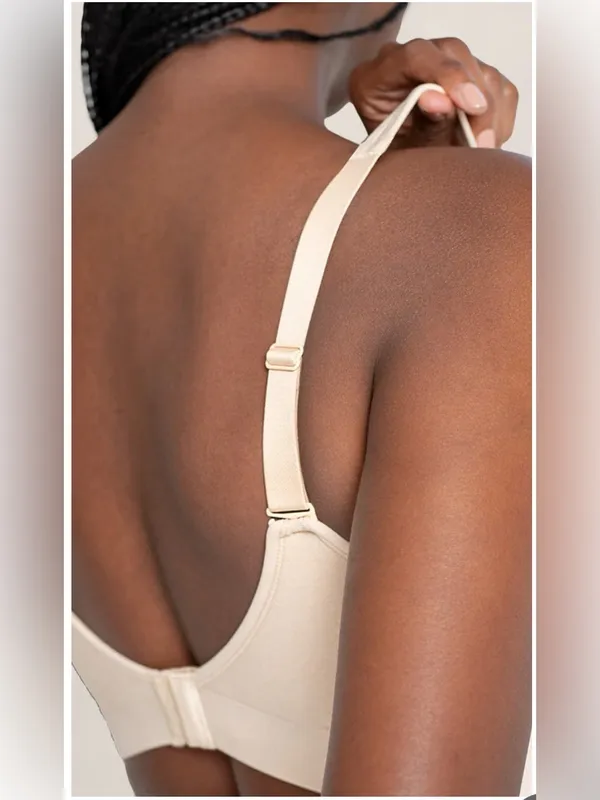 Shapermint Essentials Everyday Comfort Straps Wireless Bra Beige Medium NWT - Image 2