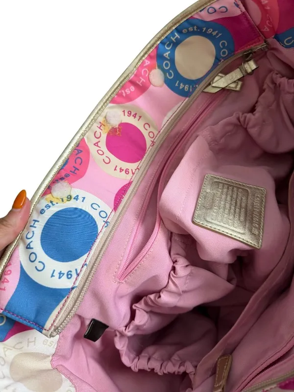 COACH Multicolor Large Logo Diaper Bag Tote Bag - Image 7