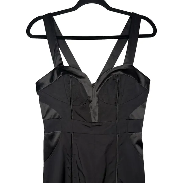 bebe Y2K Medium (8) Black Bodycon Dress Mini Timeless Classic Cocktail - Image 2