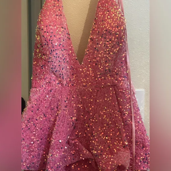 Sequin Dress Pink Size 2X - Image 4
