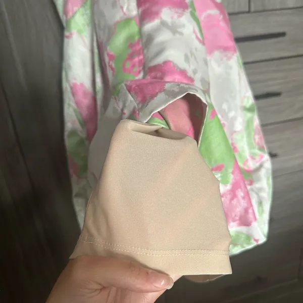 Floral Pink and Green Dress - Image 5