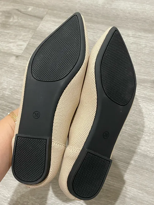 Nude Flats Tan Size 8 - Image 3