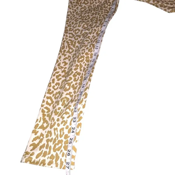 J.Crew Leopard Print Skinny Jeans Size 26 Tan Animal Print Mid Rise Stretch - Image 4