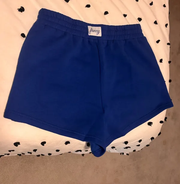 Shop Fancy Fleece Lined Shorts in Cobalt Blue - Image 2