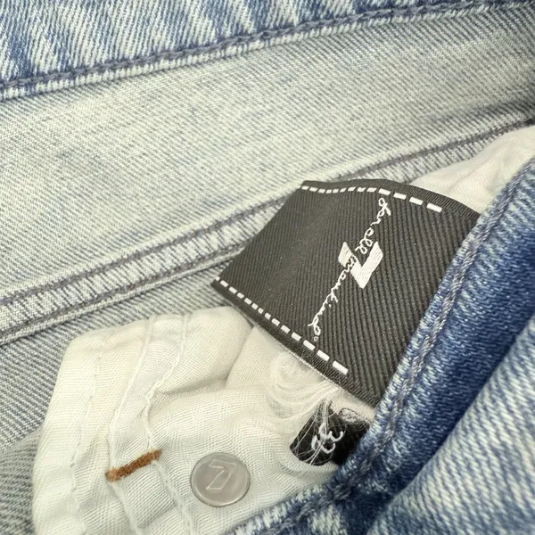 7 For‎ All Mankind Logan Frost Stovepipe Jean High Rise Size 32 Minimalist - Image 5